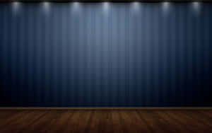 Blue And Striped Wooden Stage Wallpaper