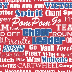Blue And White Cheerleader Typography Wallpaper