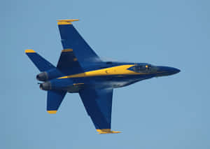 Blue And Yellow Military Plane Wallpaper