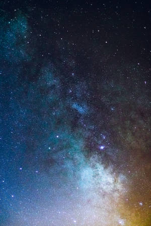 Blue And Yellow Starry Sky Universal Wallpaper