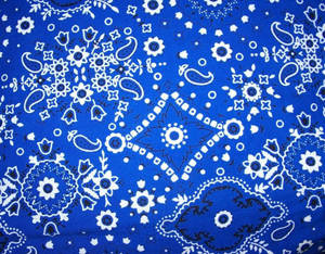 Blue Bandana Paisley Gang Design Wallpaper
