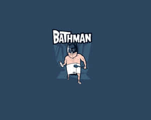 Blue Bathman Funny Lock Screen Wallpaper