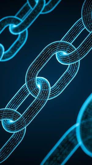 Blue Blockchain Database Wallpaper