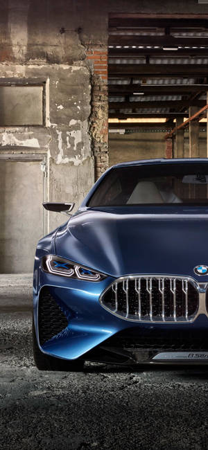 Blue Bmw 8 Series Iphone Car Wallpaper