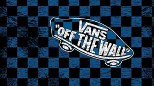 Blue Checkered Vans Off The Wall Wallpaper