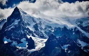 Blue Chilean Mountains At Sunset Wallpaper