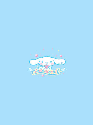 Blue Cinnamoroll Logo Wallpaper