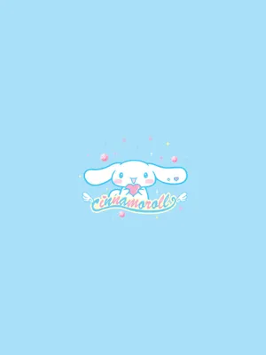 Blue Cinnamoroll Logo Wallpaper