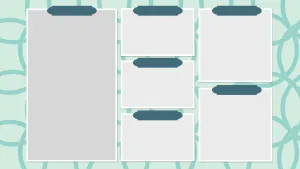 Blue Circles Desktop Organizer Wallpaper