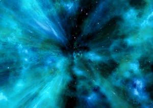 Blue-colored Nebula Universe Wallpaper