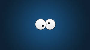 Blue Cookie Monster Eyes Wallpaper