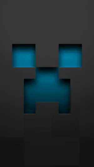 Blue Creeper Minecraft Iphone Wallpaper