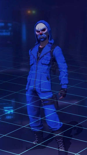 Blue Criminal Bundle With Grid Lines Wallpaper