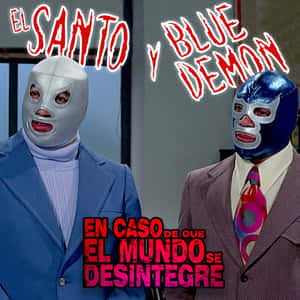 Blue Demon El Santo Poster Design Wallpaper