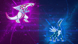 Blue Dialga And Pink Palkia Wallpaper