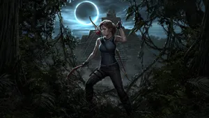 Blue Eclipse In Tomb Raider Wallpaper