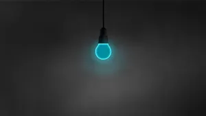 Blue Electricity-powered Bulb Wallpaper