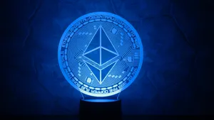 Blue Ethereum Trophy Wallpaper