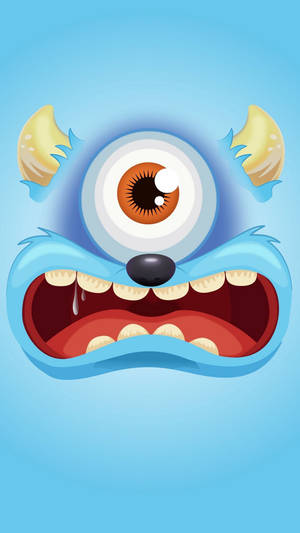 Blue Eye Monster Halloween Iphone Wallpaper