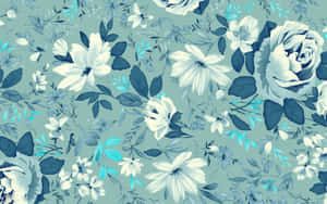 Blue Flowers Elegant Aesthetic Wallpaper