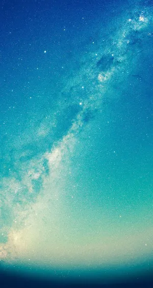Blue Galactic Sky Home Screen Wallpaper