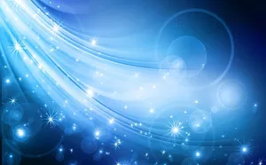 Blue Girly Dark Light Sparkling Stars Wallpaper