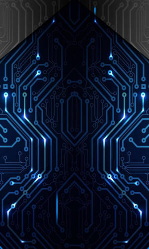 Blue & Gray Electronics Circuit Board Wallpaper