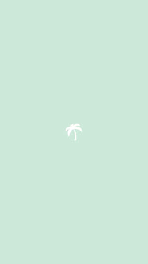 Blue Green Aesthetic Palm Tree Symbol Wallpaper