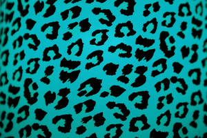 Blue-green Leopard Print Wallpaper