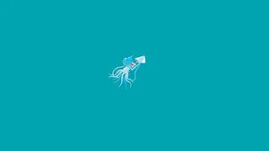 Blue Green Squid Art Wallpaper