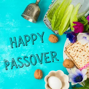 Blue Happy Passover Wallpaper