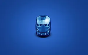 Blue Head Iron Man Logo Wallpaper