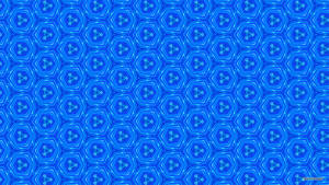 Blue Hexagons Fun Pattern Wallpaper