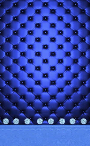 Blue Leather Background With Diamonds Wallpaper