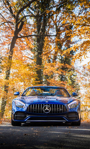 Blue Mercedes-amg Iphone Wallpaper