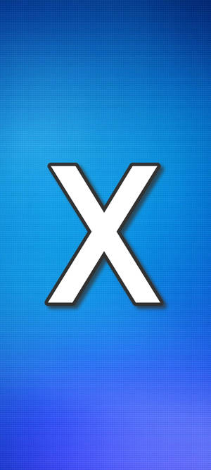 Blue Mobile Letter X Wallpaper