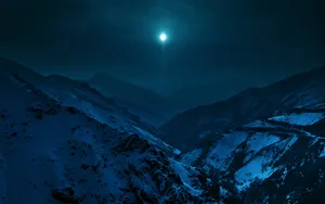 Blue Moon Super High Resolution Wallpaper