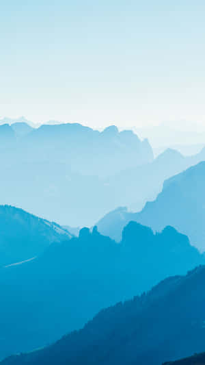 Blue Mountain Ranges Portrait Wallpaper