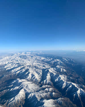 Blue Mountain Top View Sky Wallpaper