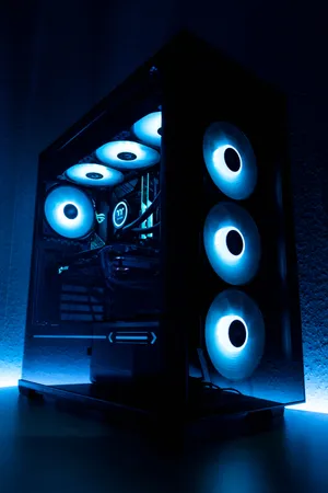 Blue Msi Workstation Computer Components Wallpaper
