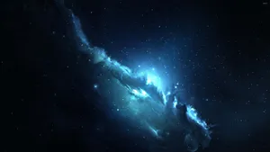Blue Nebula Space Backdrop Wallpaper