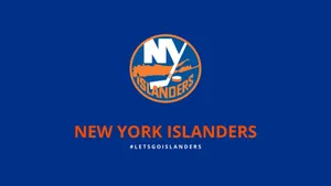 Blue New York Islanders Art Wallpaper