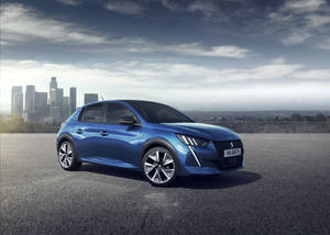 Blue Peugeot 208 Model Wallpaper