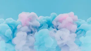 Blue Pink Cotton Candy Wallpaper