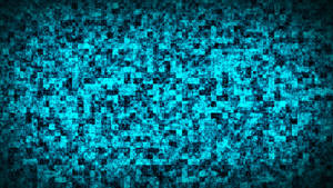 Blue Pixel Mosaic Wallpaper