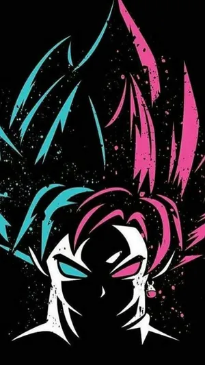 Blue Red Goku Black Iphone Wallpaper