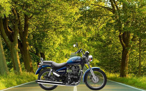 Blue Royal Enfield Hd Wallpaper