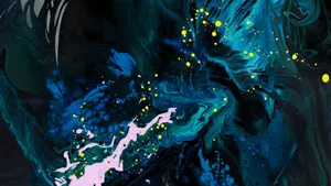 Blue Shades 4d Ultra Hd Splatter Wallpaper