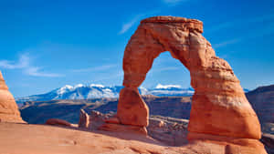 Blue Skies At Delicate Arch Wallpaper