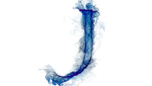 Blue Smoke Letter J Wallpaper